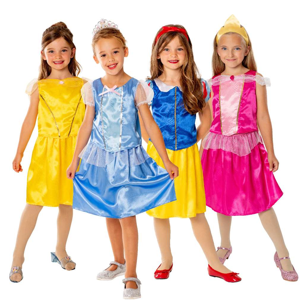 14 piece Disney Princess Dress Up Trunk for Girls, Multi items, One Size Age 4-6 Years - cinderella, belle, snow white & Aurora