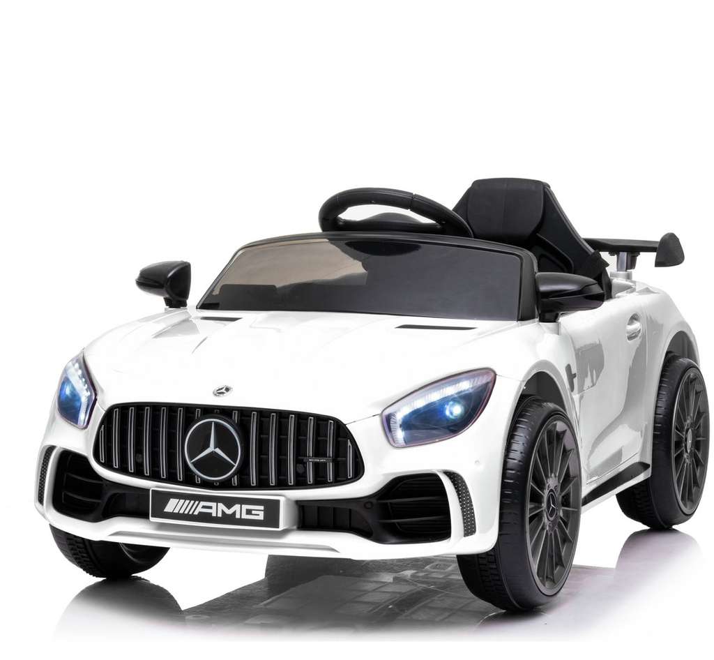 Mercedes Benz AMG GTR 6V White Ride On - Free Click & Collect