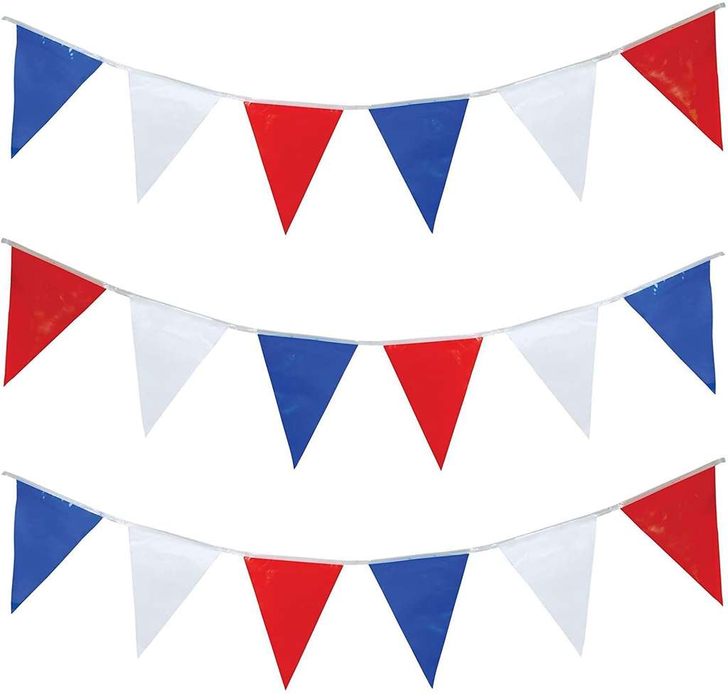 25M Red White and Blue Bunting Garland Union Jack