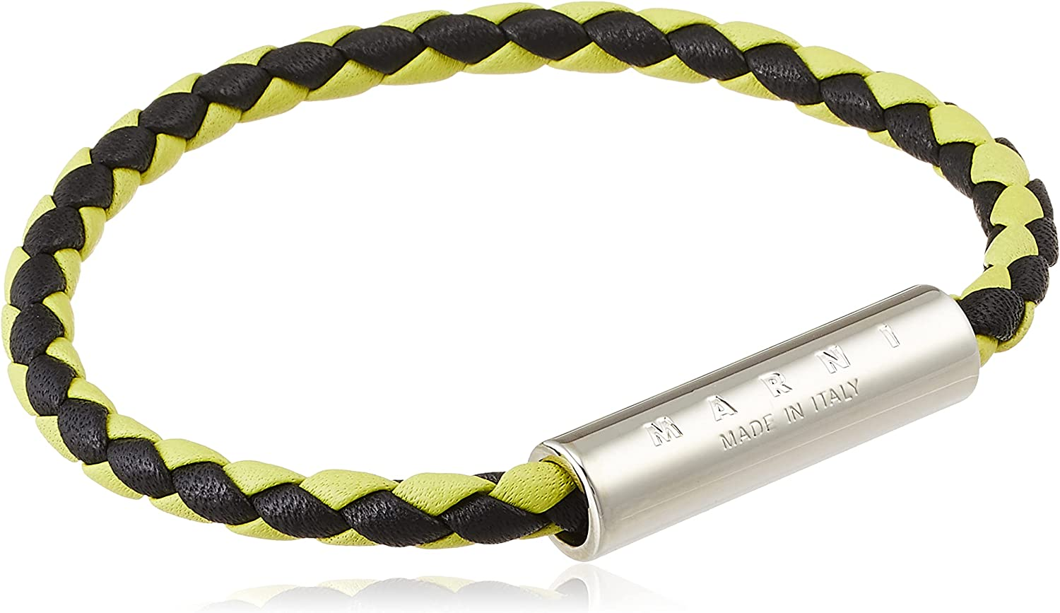 MARNIE Braided Leather Etched Logo Bracelet S Size [Parallel Import Items]